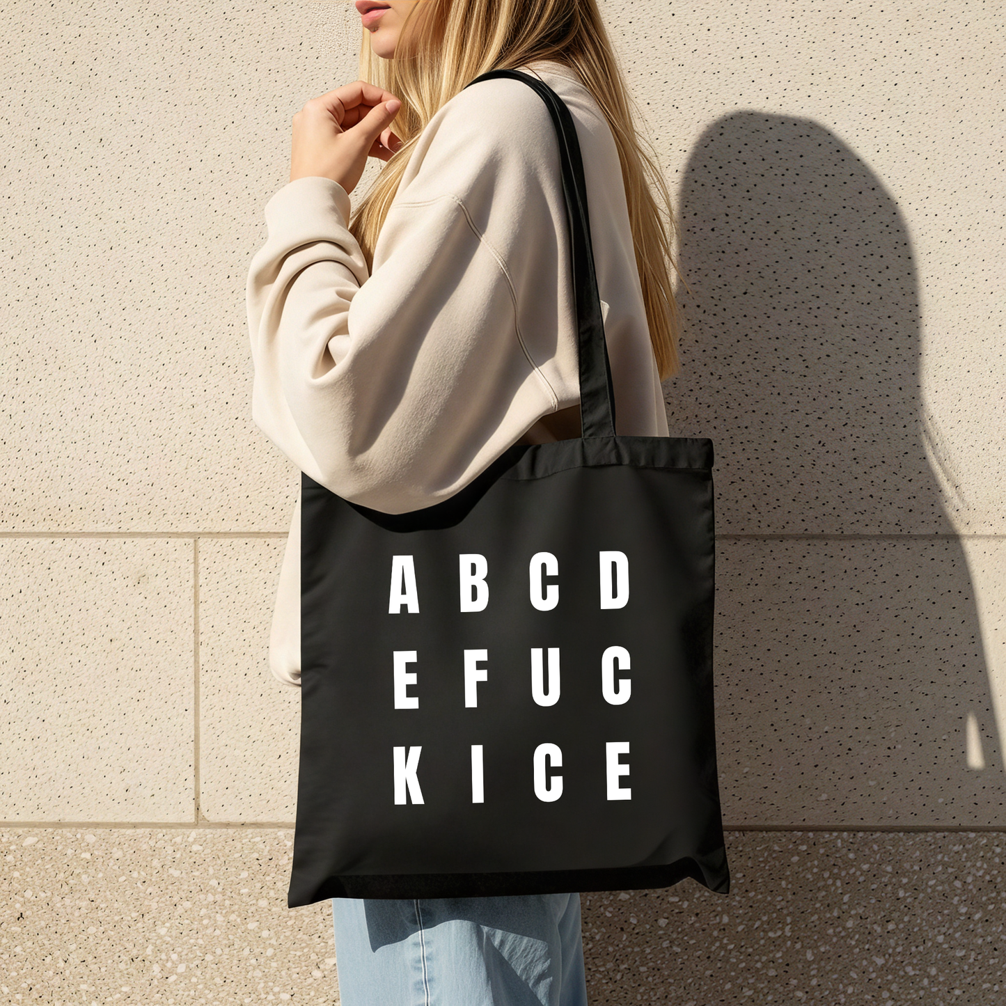 Anti-ICE Tote Bag - Clever Fuck ICE Canvas Bag