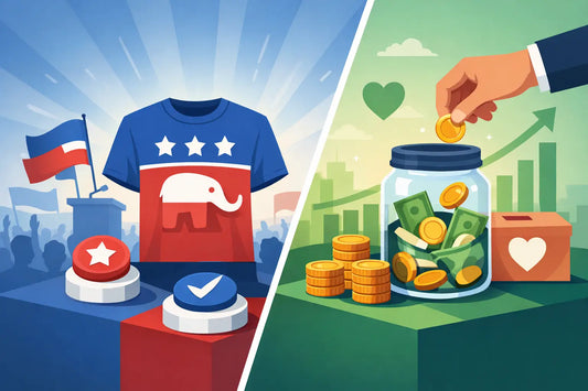 Political Shirts vs Donations: Which Has More Impact?