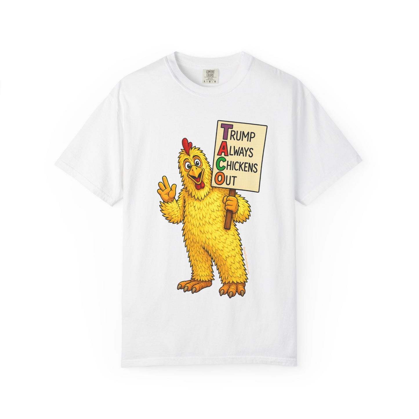 Chicken Costume T-Shirt — “Trump Always Chickens Out” Protest Graphic Tee