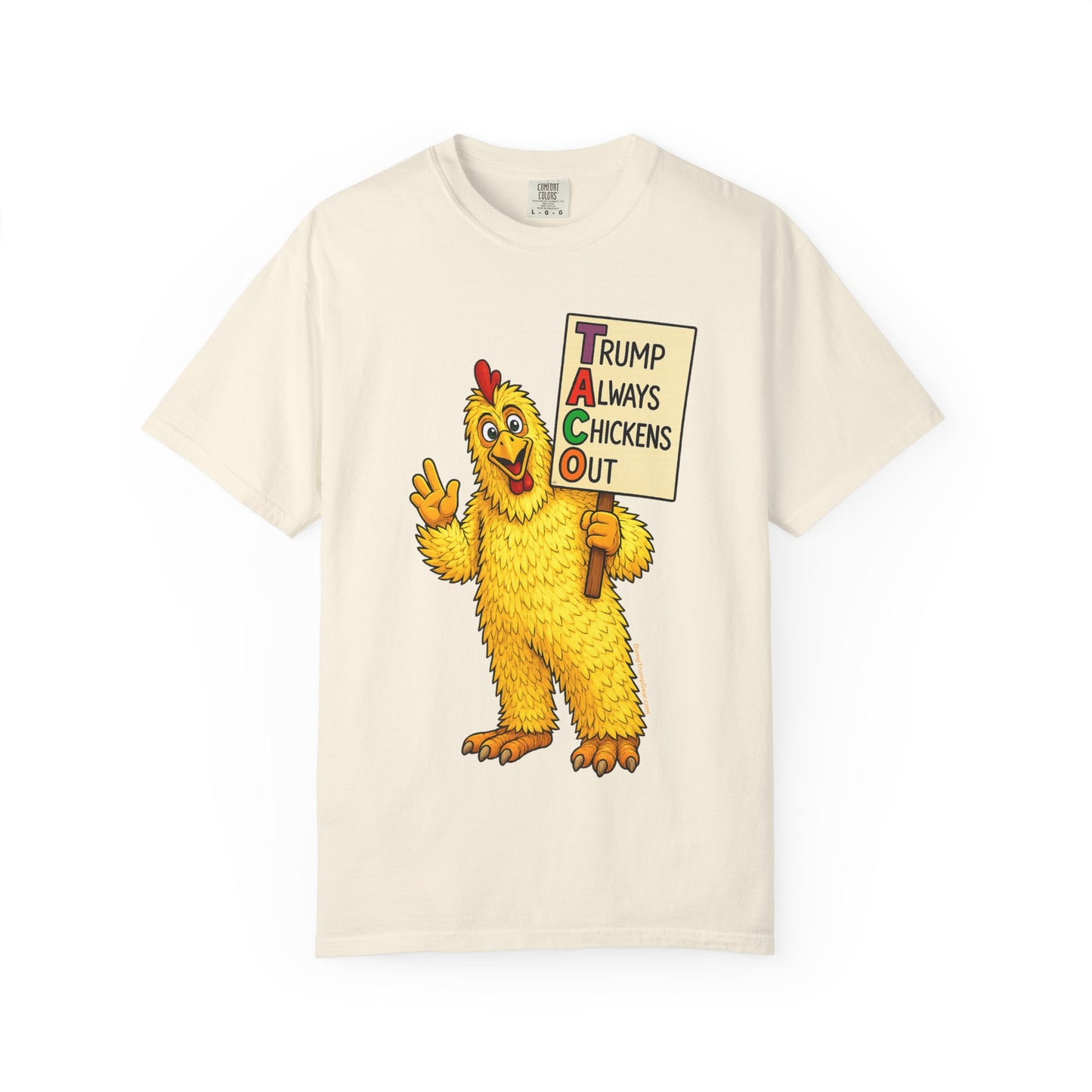 Chicken Costume T-Shirt — “Trump Always Chickens Out” Protest Graphic Tee