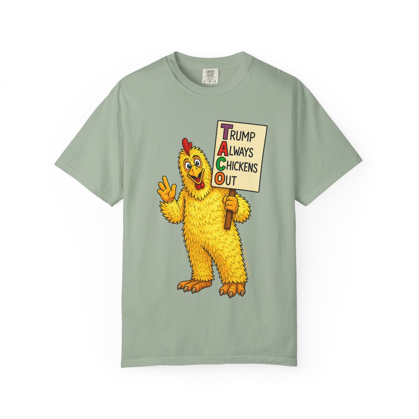 Chicken Costume T-Shirt — “Trump Always Chickens Out” Protest Graphic Tee
