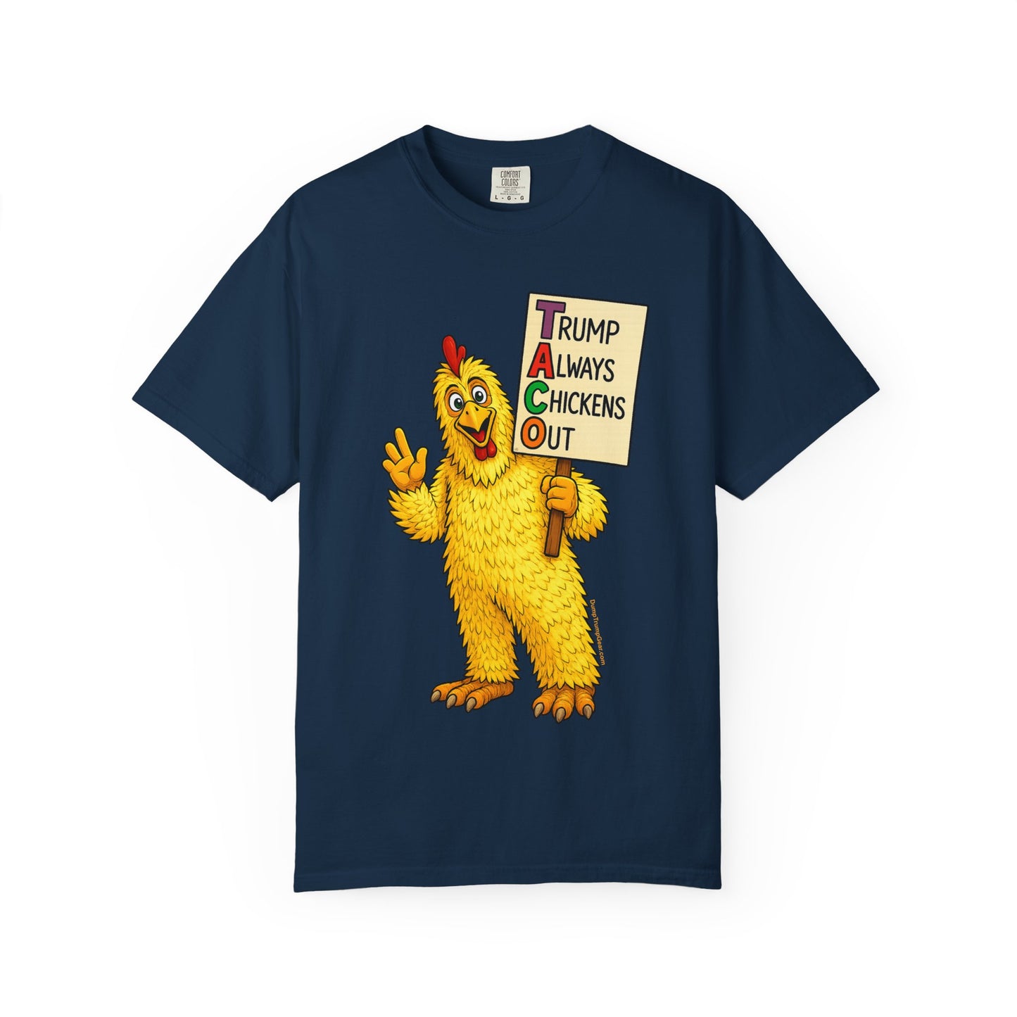 Chicken Costume T-Shirt — “Trump Always Chickens Out” Protest Graphic Tee