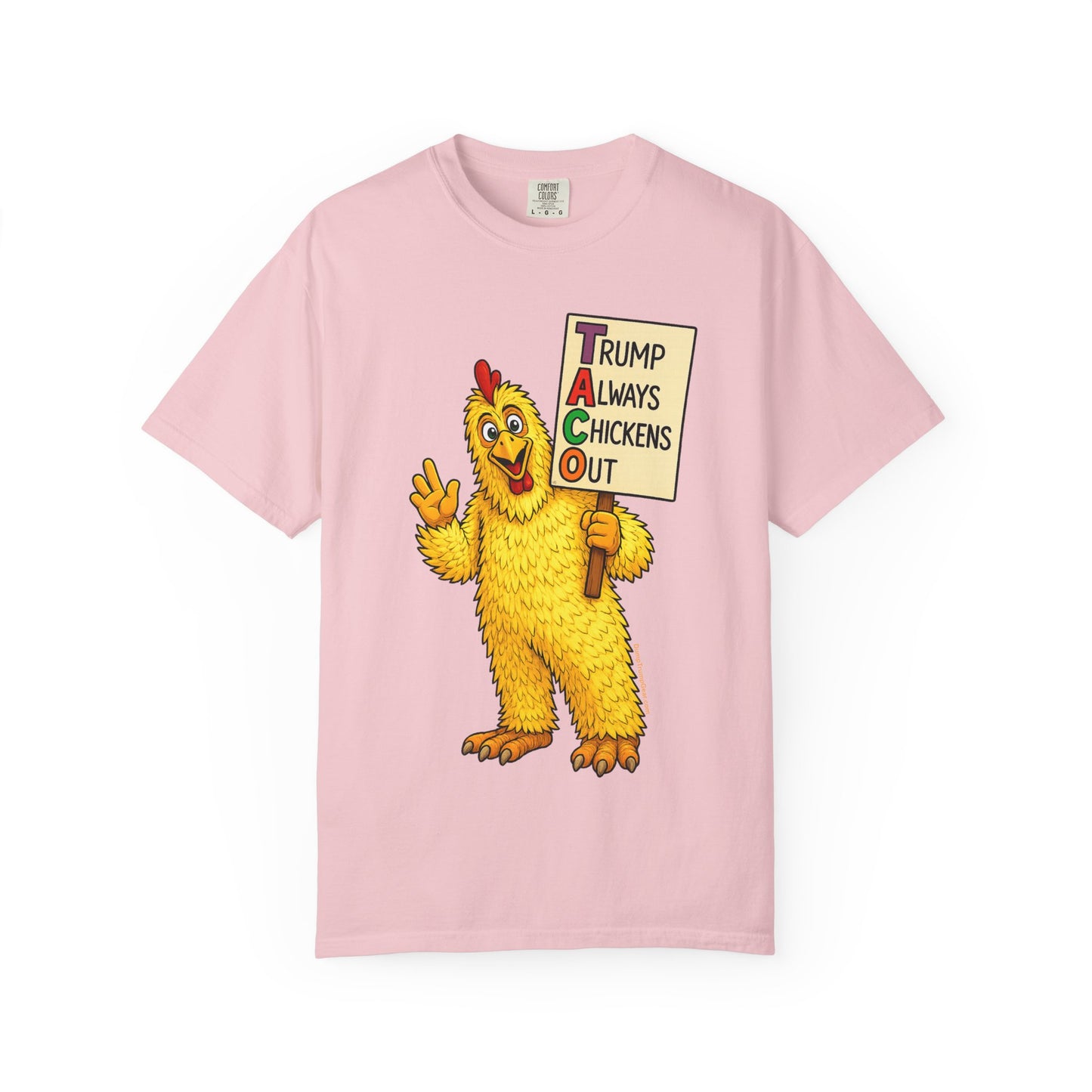 Chicken Costume T-Shirt — “Trump Always Chickens Out” Protest Graphic Tee