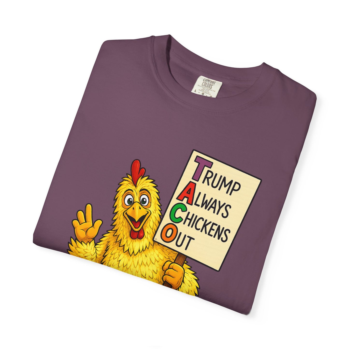 Chicken Costume T-Shirt — “Trump Always Chickens Out” Protest Graphic Tee