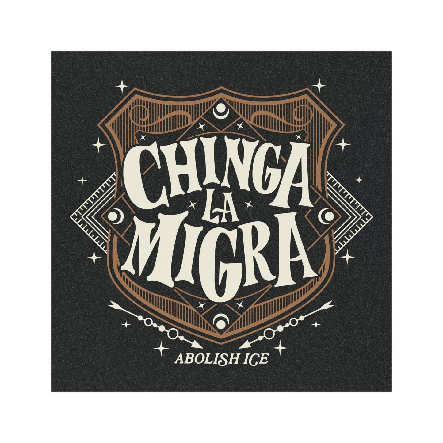 China La Migra Magnet | Abolish ICE Car Magnet