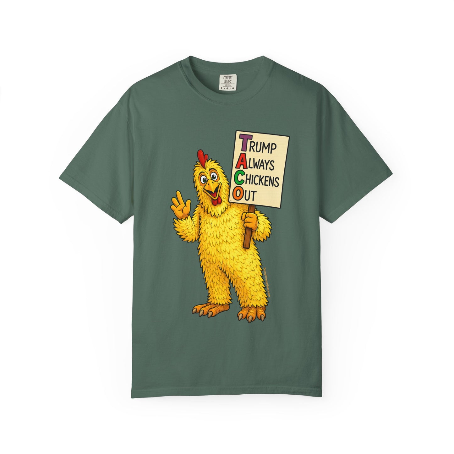Chicken Costume T-Shirt — “Trump Always Chickens Out” Protest Graphic Tee