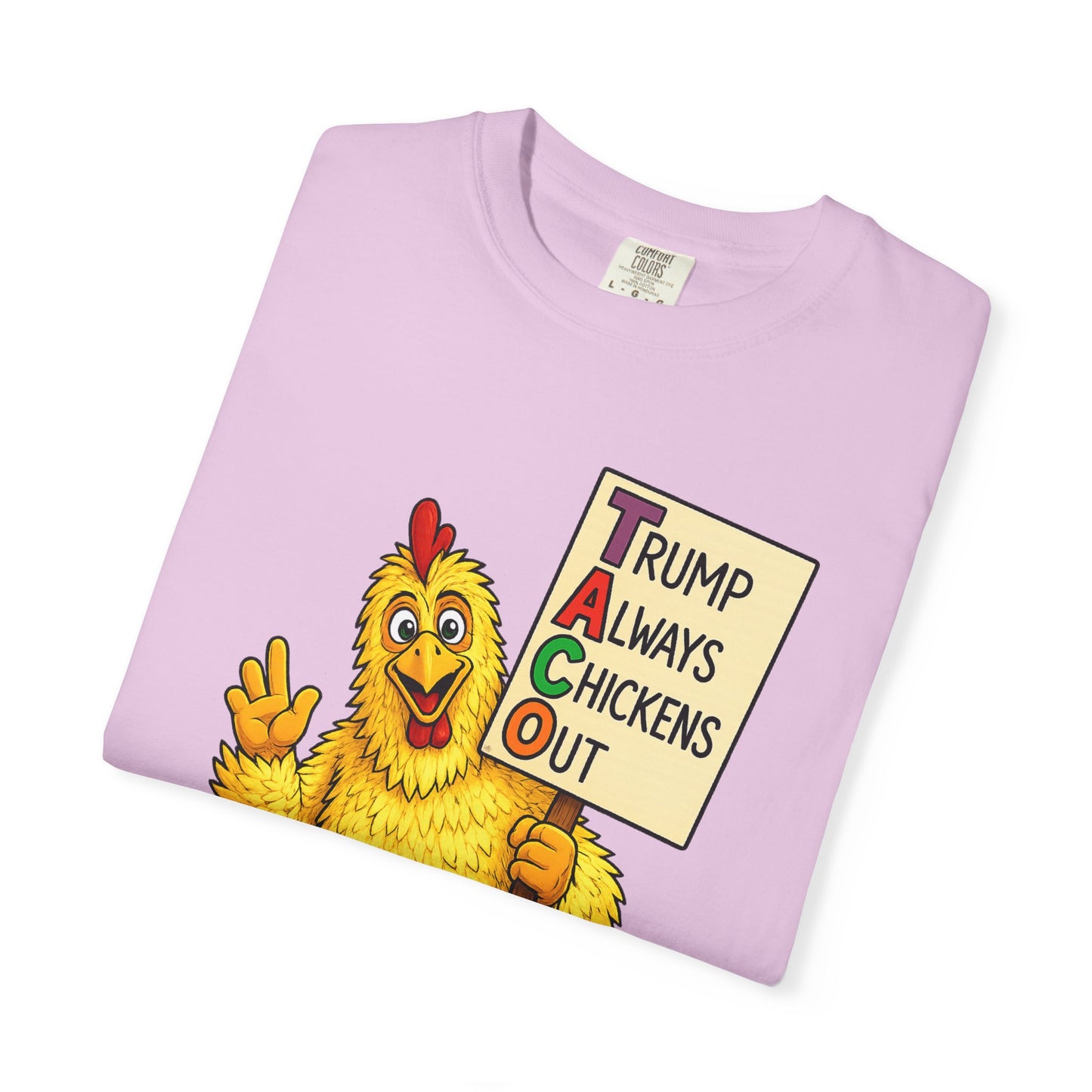 Chicken Costume T-Shirt — “Trump Always Chickens Out” Protest Graphic Tee