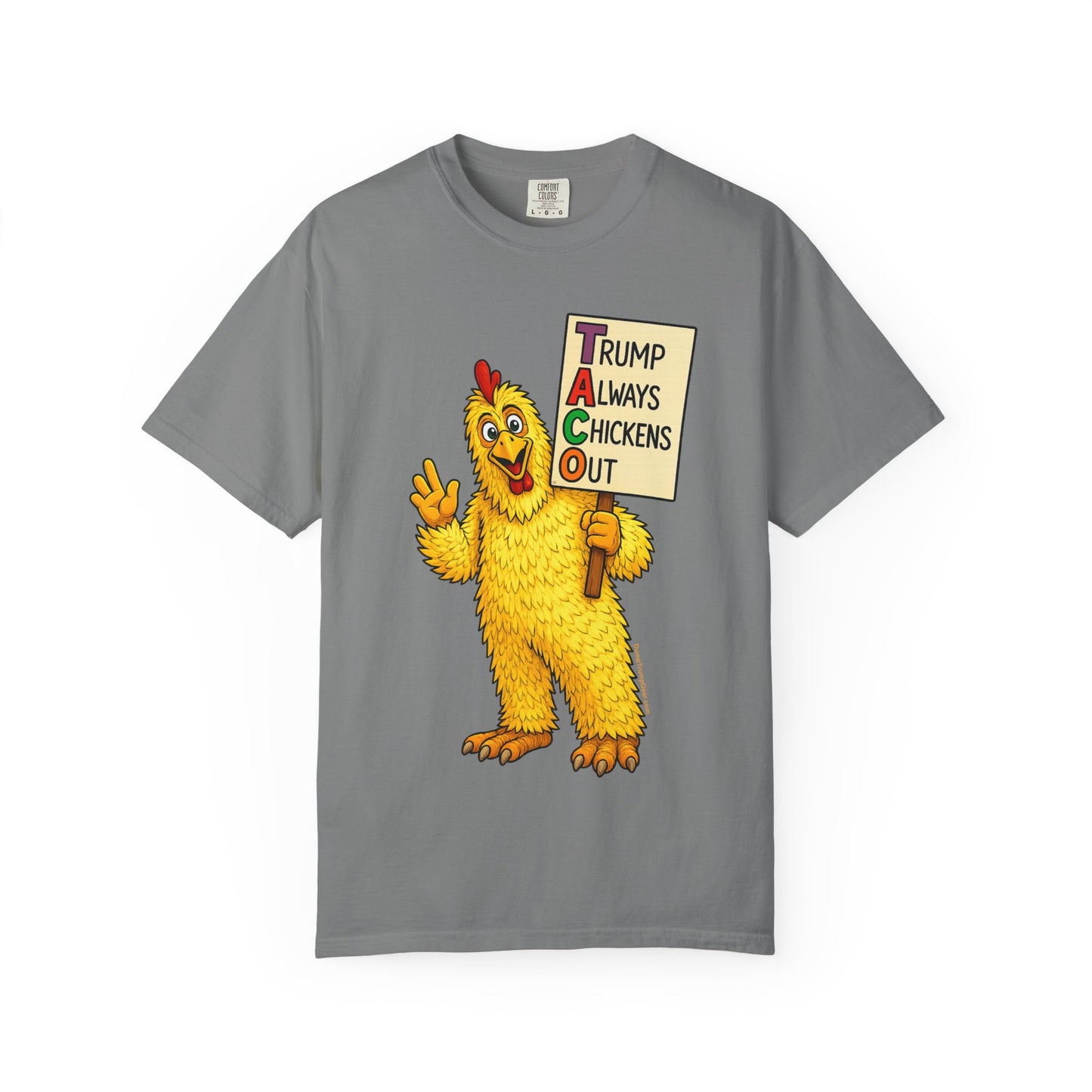 Chicken Costume T-Shirt — “Trump Always Chickens Out” Protest Graphic Tee