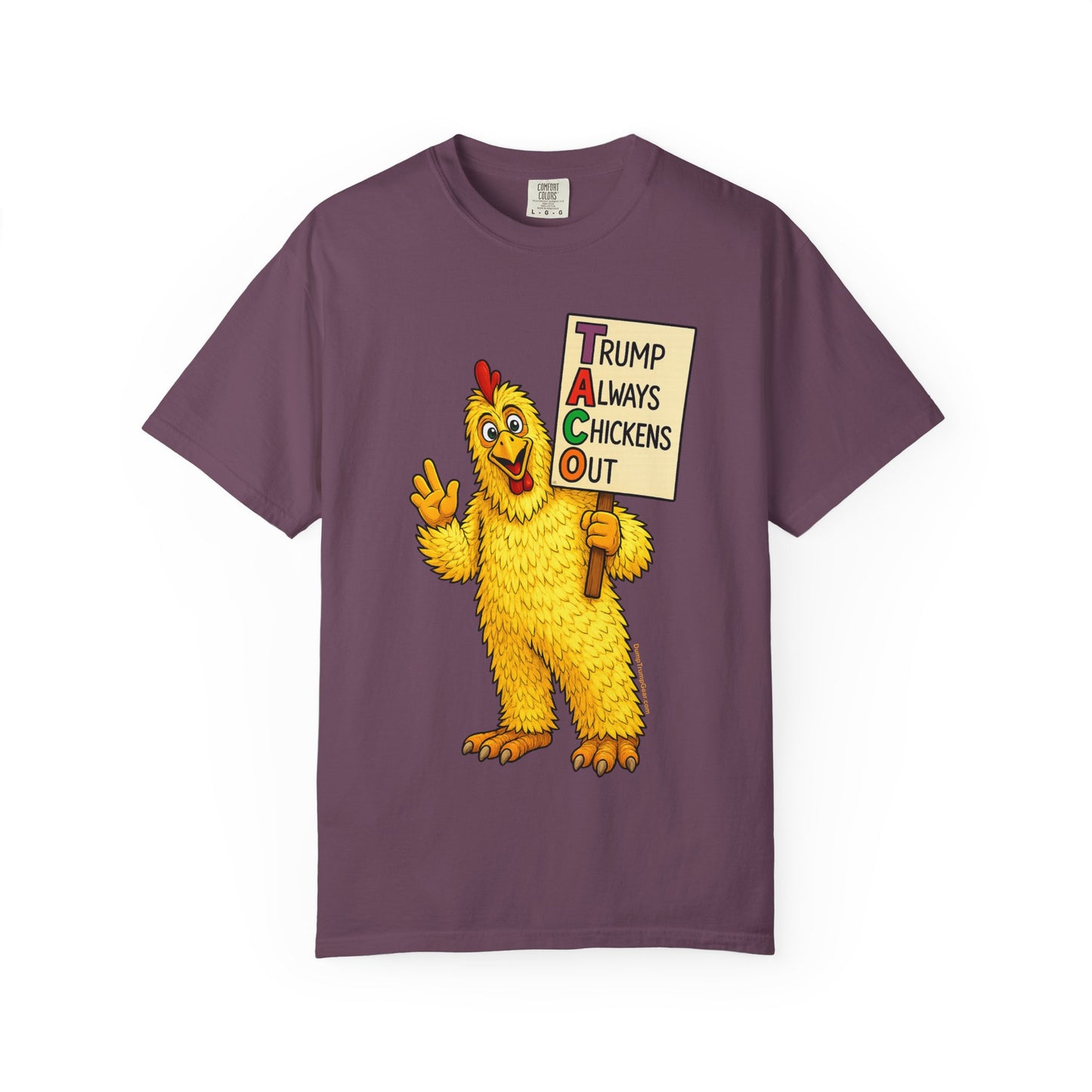 Chicken Costume T-Shirt — “Trump Always Chickens Out” Protest Graphic Tee