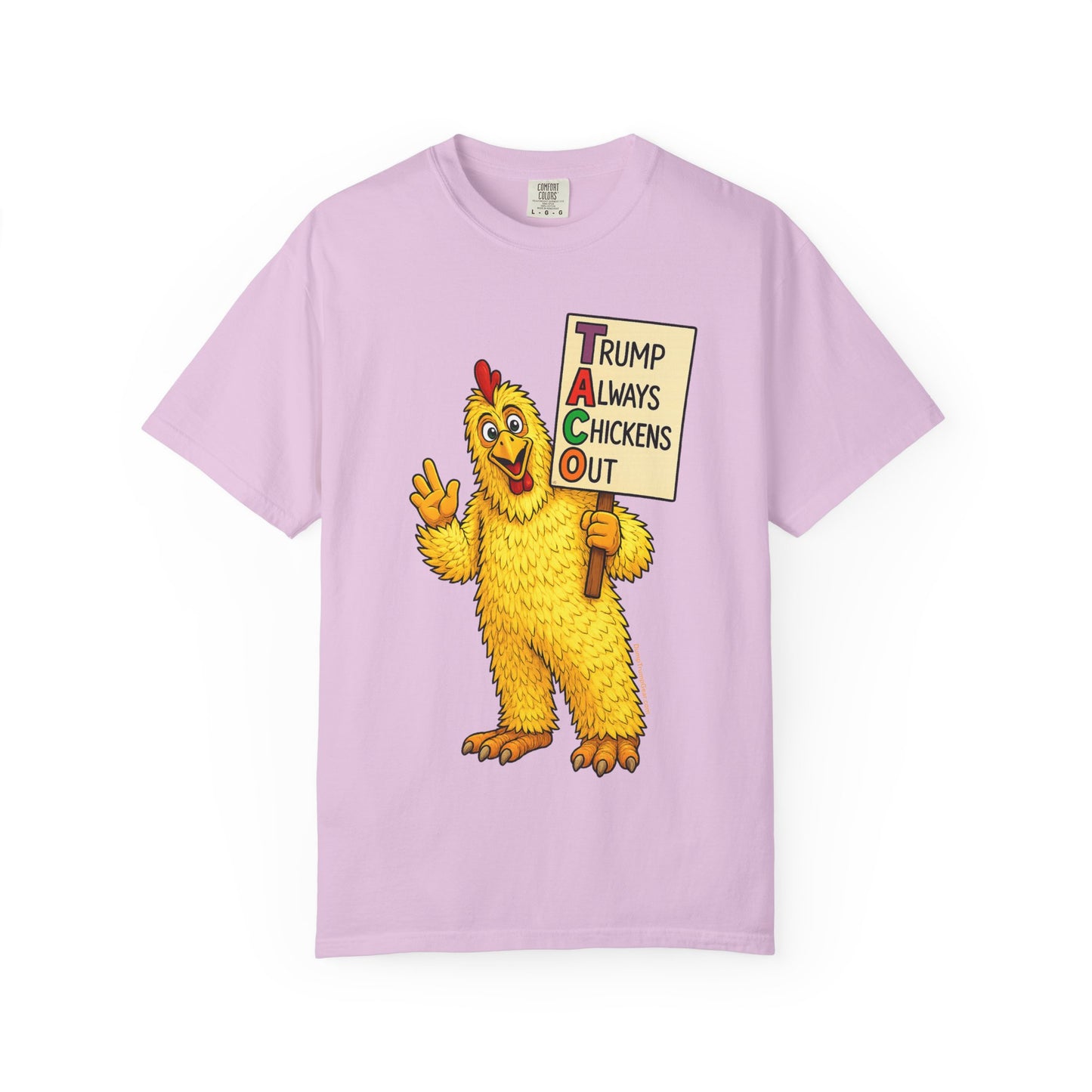 Chicken Costume T-Shirt — “Trump Always Chickens Out” Protest Graphic Tee